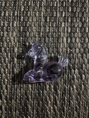 Vintage Boyd Little Glass Lucky The Unicorn Heather Bloom Collectible